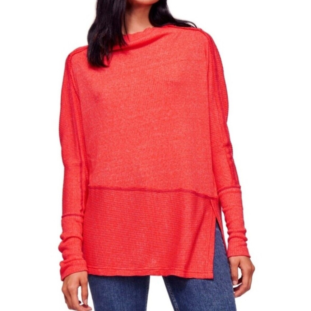 Free‎ People We The Free Londontown Thermal in Cherry Size Medium